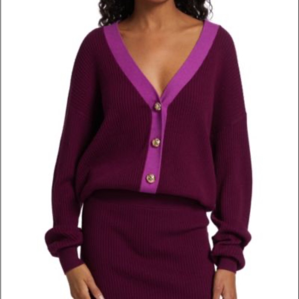 Ramy Brook Purple Cardigan Dress